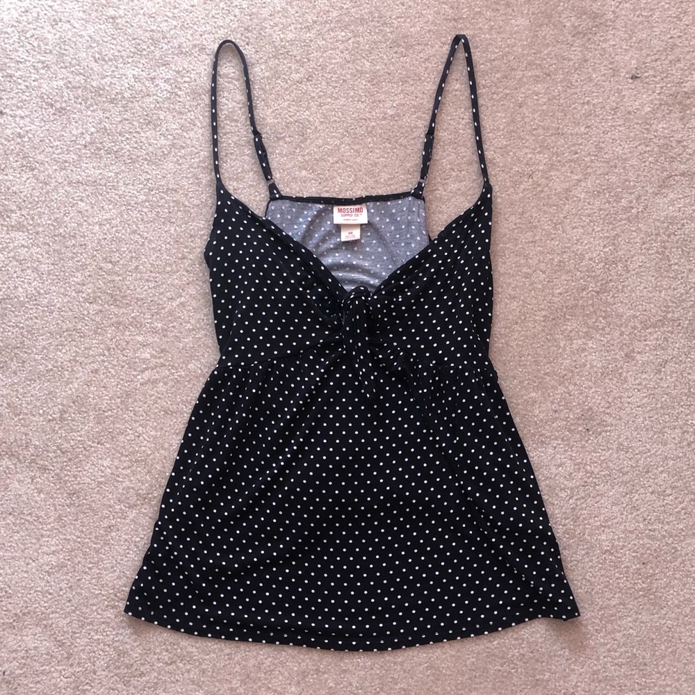 Mossimo Polka Dot Tie Spaghetti Strap Top